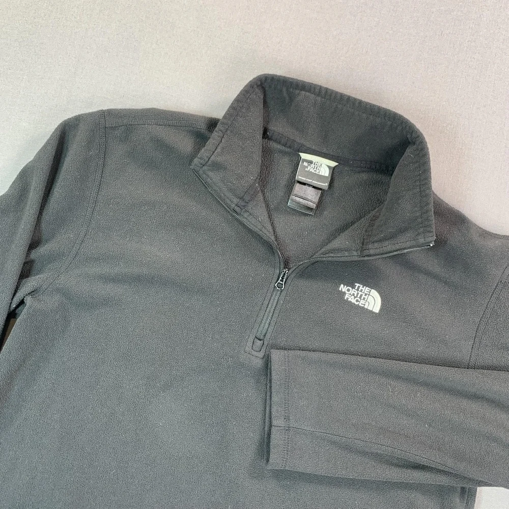 The North Face Pullover Mens M Black 1/4 Zip Lightwear Fleece Mock Neck Hiking‎